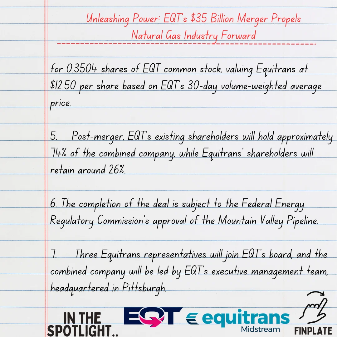 finplate- Unleashing Power: EQT's $35 Billion Merger Propels Natural Gas Industry Forward summary